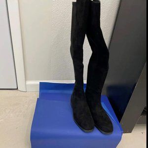 Stuart Weitzman NEW Black Suede Boots size 7 KEELAN CITY BOOT.